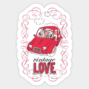 Vintage Love Sticker